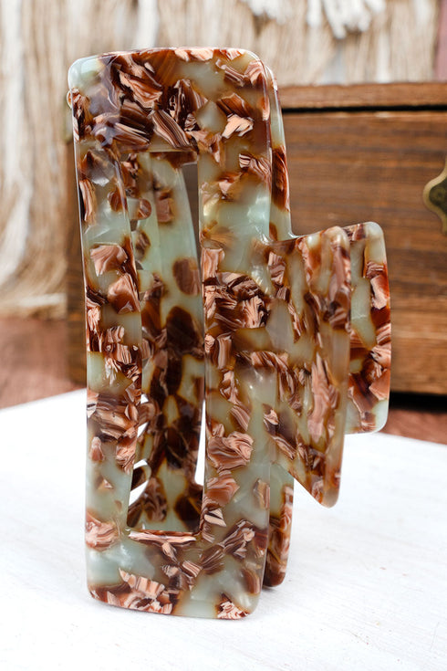 Anything Goes Brown and Mint Hair Claw