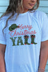 Boots Merry Christmas Y'all Unisex Blend Tee