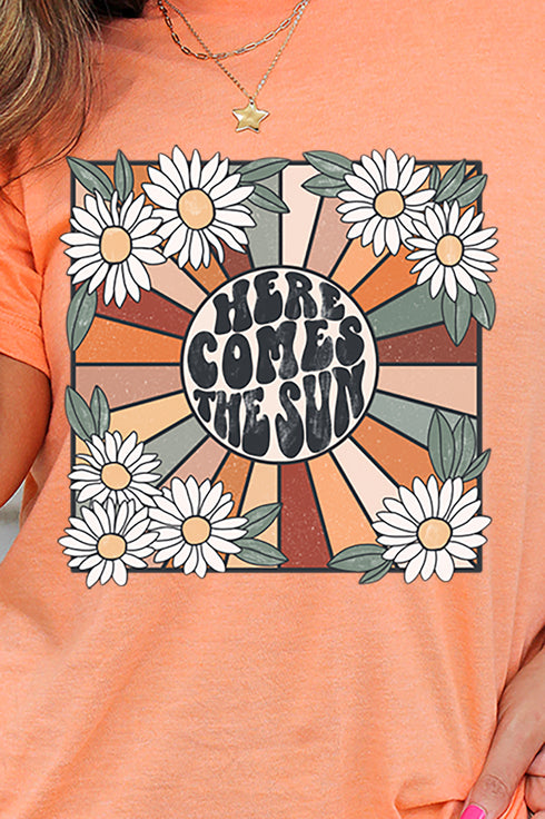 Daisy Here Comes The Sun Unisex Blend Tee