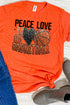 Faux Sequin Peace Love Basketball Transfer Unisex Blend Tee