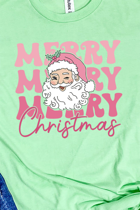 Sassy Santa Merry Christmas Unisex Blend Tee