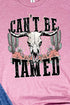 Steer Skull Can't Be Tamed Unisex Blend Tee