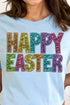 Happy Easter Faux Sequin Transfer Unisex Blend Tee