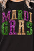 Mardi Gras Faux Sequin Embroidery Transfer Unisex Blend Tee