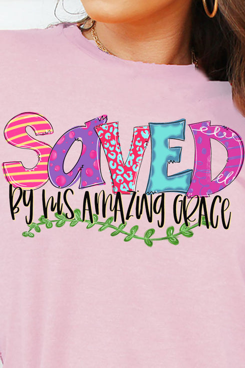 Saved By His Amazing Grace Unisex Blend Tee