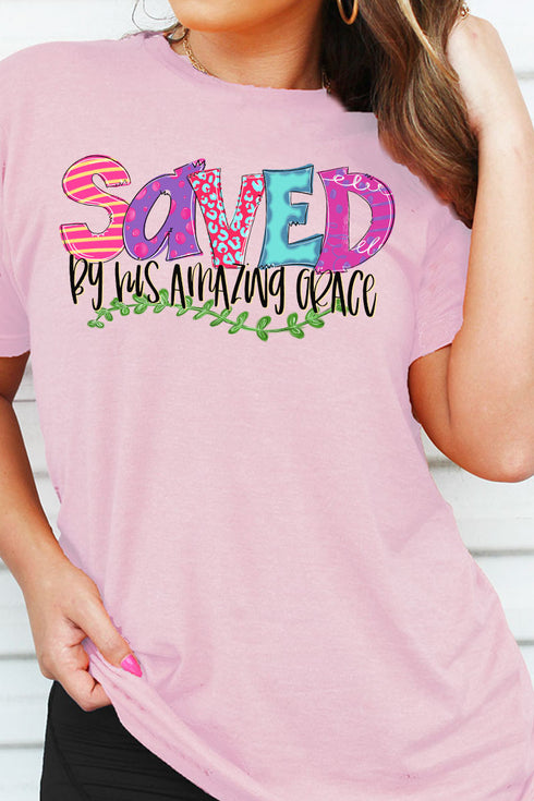 Saved By His Amazing Grace Unisex Blend Tee
