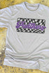 Checkered Panthers Purple Unisex Dri-Power Poly Tee
