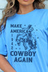 Navy Make America Cowboy Again Unisex Dri-Power Poly Tee