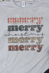 Stacked Merry Christmas Unisex Dri-Power Poly Tee