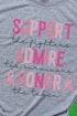 Support Admire Honor Pink Ribbon Unisex Dri-Power Poly Tee