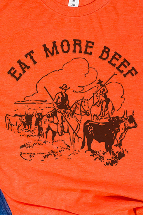 Eat More Beef Unisex Poly-Rich Blend Tee