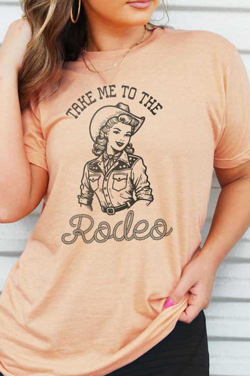 Cowgirl Take Me To The Rodeo Unisex Poly-Rich Blend Tee
