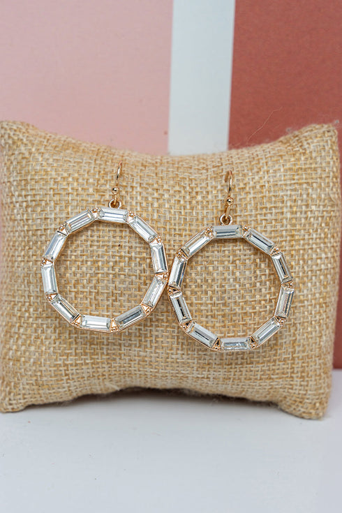 Rooftop Radiance Goldtone Hoop Earrings
