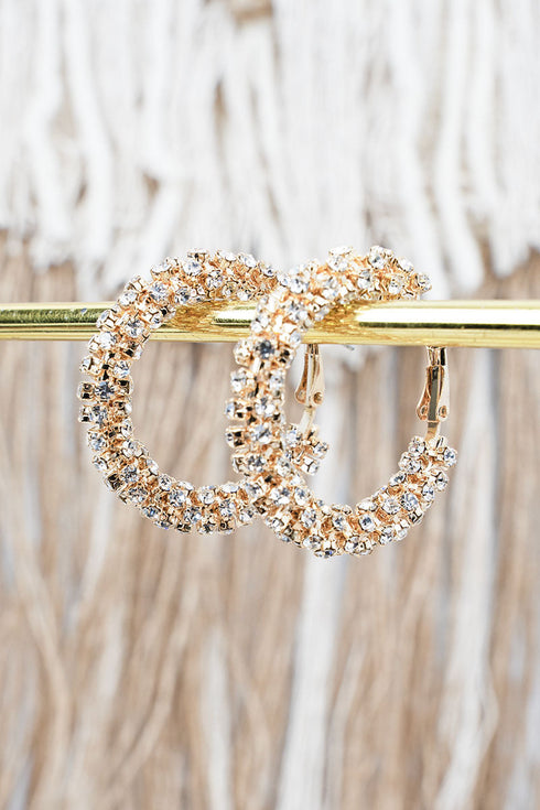 Grand Entrance Goldtone Hoop Earrings