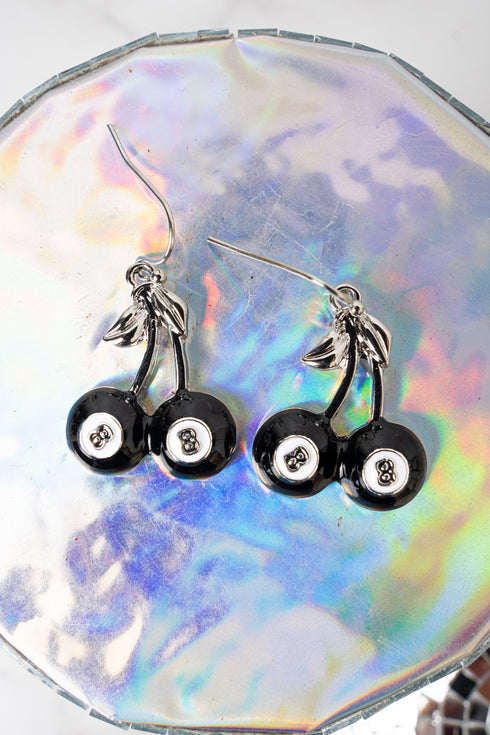 Sweet Shot Silvertone Earrings