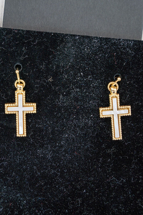 Quiet Grace Goldtone Earrings