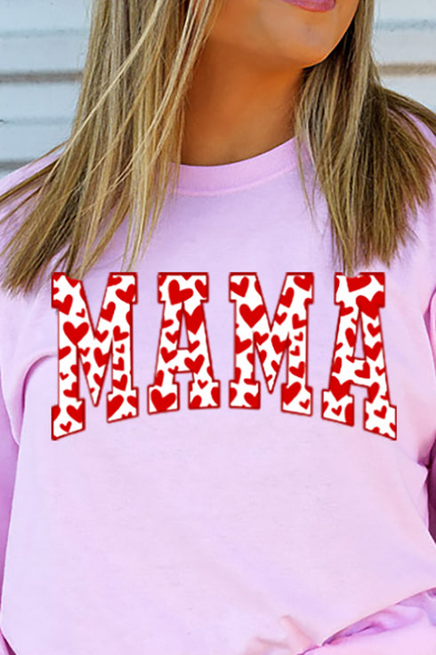All The Hearts Mama Red Unisex Dri-Power Long-Sleeve 50/50 Tee