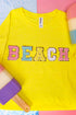 Colorful Beach Chenille Patch Dri-Power 50/50 Tee