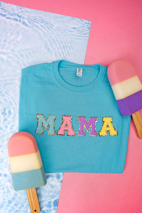 Colorful Mama Chenille Patch Dri-Power 50/50 Tee