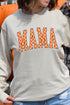 Orange Checkered Mama Unisex Dri-Power Long-Sleeve 50/50 Tee