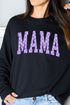 Purple Checkered Mama Unisex Dri-Power Long-Sleeve 50/50 Tee