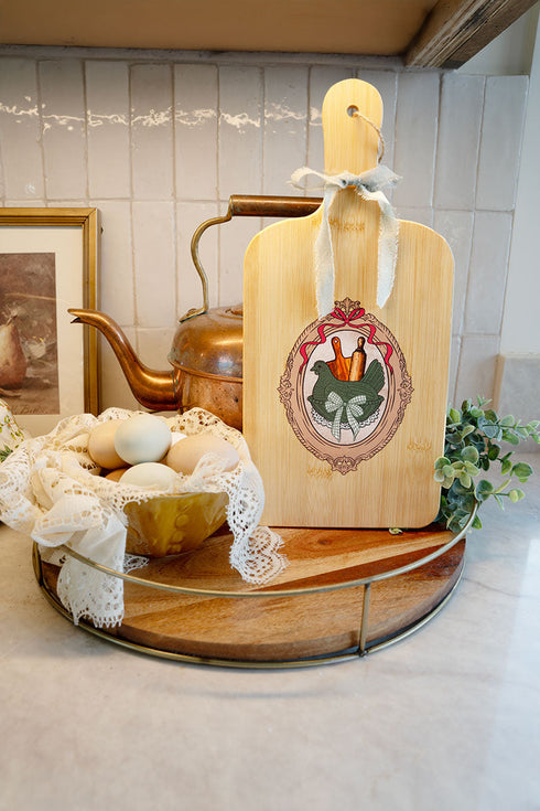 Nest & Knead Hen Decorative Wood Cutting Board