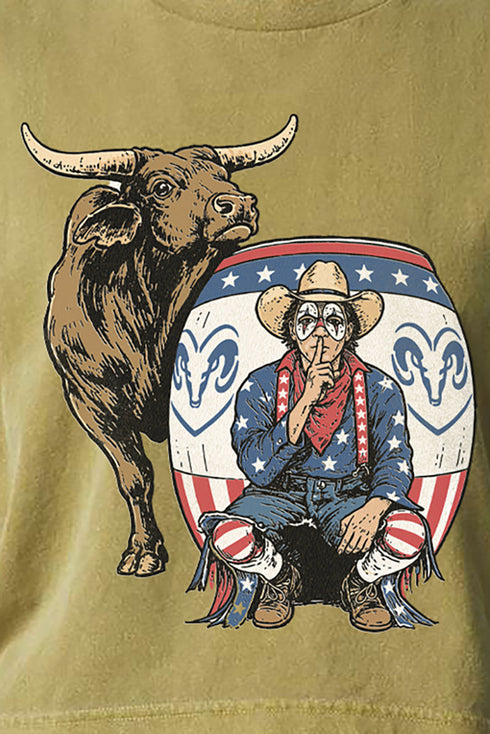 American Rodeo Clown Women's Garment-Dyed Heavyweight Muscle Tee