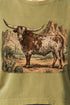 Desert Monarch Longhorn Women's Garment-Dyed Heavyweight Muscle Tee