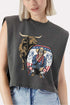 American Rodeo Clown Women's Garment-Dyed Heavyweight Muscle Tee
