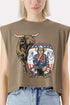 American Rodeo Clown Women's Garment-Dyed Heavyweight Muscle Tee