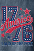 1776 Retro Women's Garment-Dyed Heavyweight Muscle Tee