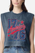1776 Retro Women's Garment-Dyed Heavyweight Muscle Tee