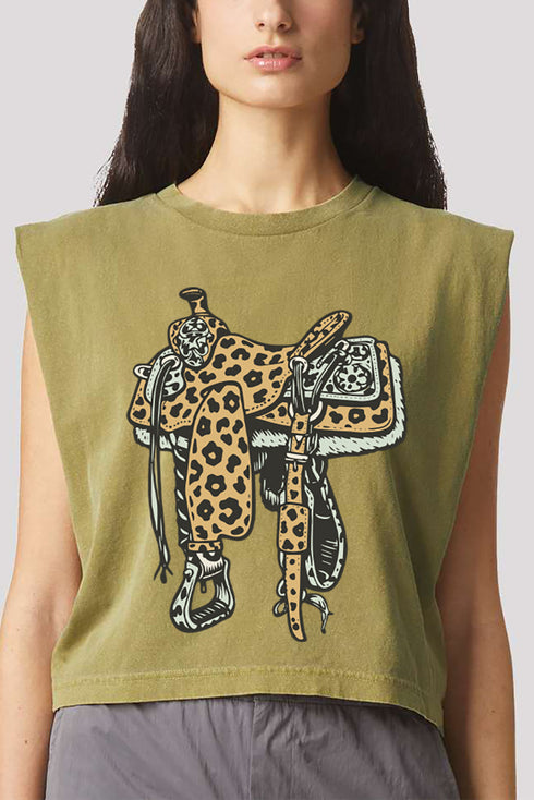 Spotted Saddle Women's Garment-Dyed Heavyweight Muscle Tee