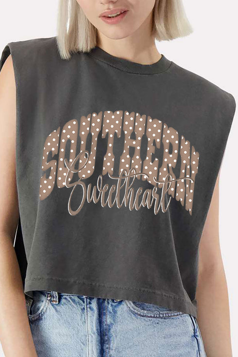 Southern Sweetheart Women's Garment-Dyed Heavyweight Muscle Tee
