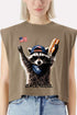 America's Backyard BBQ Bandit Women's Garment-Dyed Heavyweight Muscle Tee