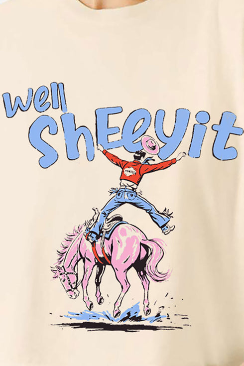 Well Sheeyit Cowboy Women's Garment-Dyed Heavyweight Muscle Tee