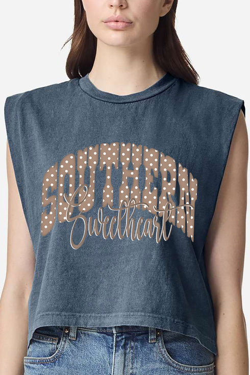 Southern Sweetheart Women's Garment-Dyed Heavyweight Muscle Tee