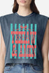 Striped Yeehaw & Amen Women's Garment-Dyed Heavyweight Muscle Tee