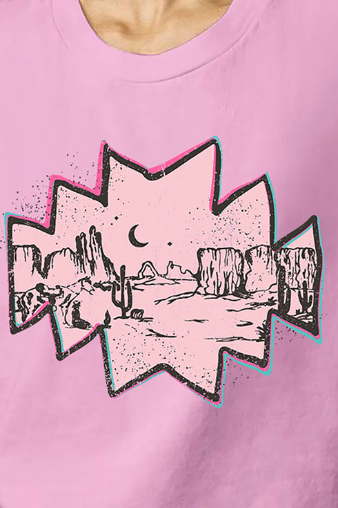 Pink Mesa Moonrise Women's Garment-Dyed Heavyweight Muscle Tee