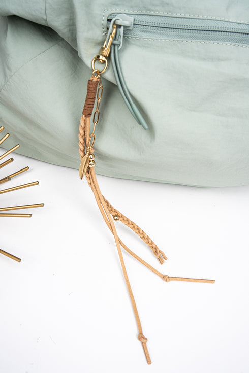 Brown Flights of Fancy Faux Suede Bag Charm