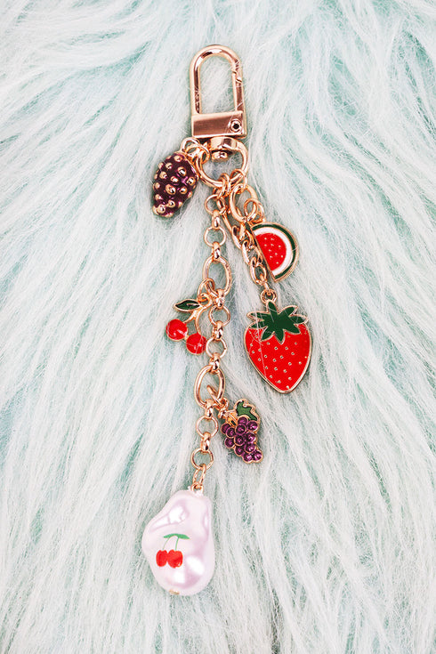 Fruit Stand Goldtone Bag Charm