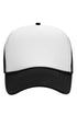 OTTO Black with White Foam Front Mid Profile Trucker Hat