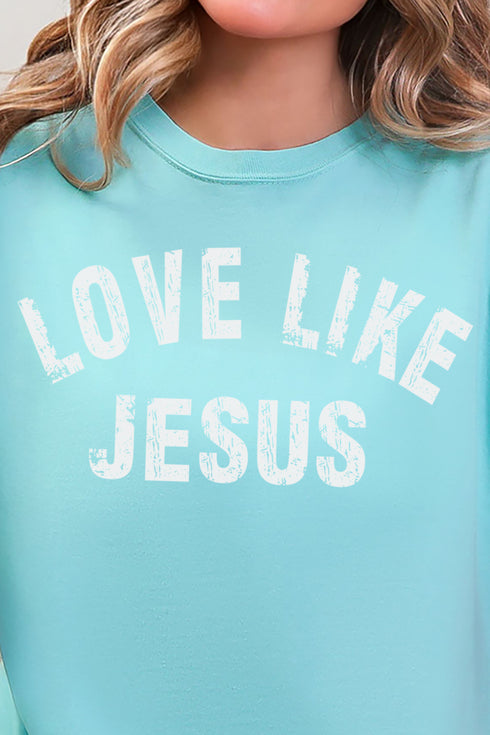 Arched Love Like Jesus Comfort Colors Women's Heavyweight Boxy Tee