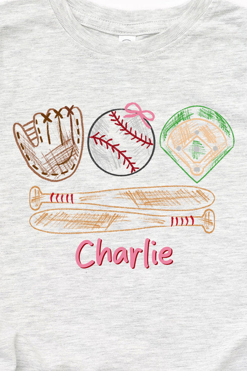 Toddler Personalized Grand Slam Kid Fine Jersey Tee *Personalize Your Name