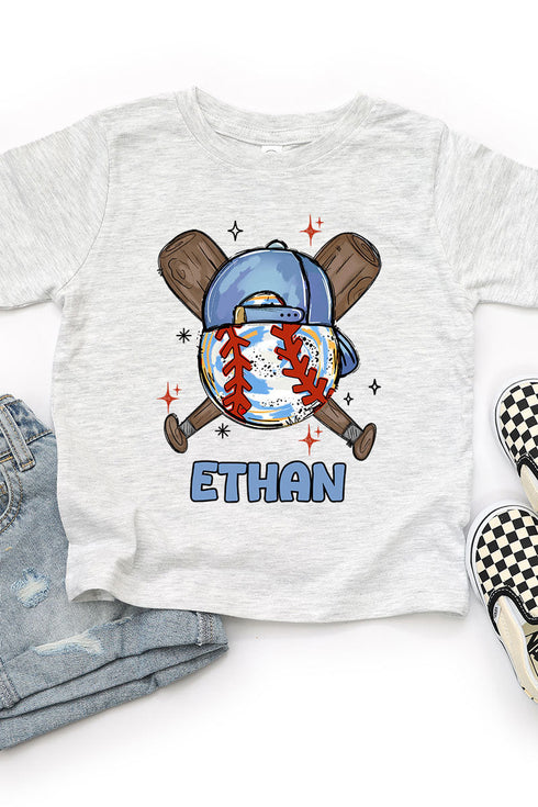 Toddler Personalized Hat Back Home Run Hitter Fine Jersey Tee *Personalize Your Name