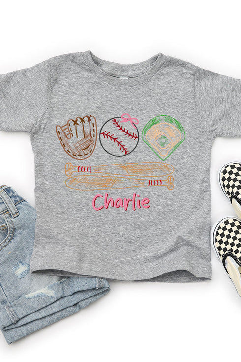 Toddler Personalized Grand Slam Kid Fine Jersey Tee *Personalize Your Name
