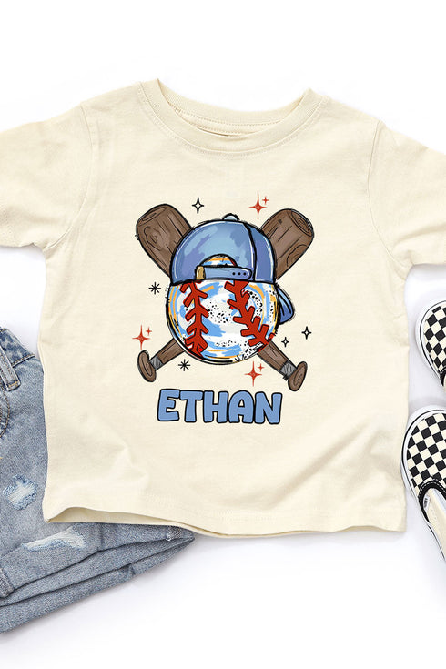 Toddler Personalized Hat Back Home Run Hitter Fine Jersey Tee *Personalize Your Name