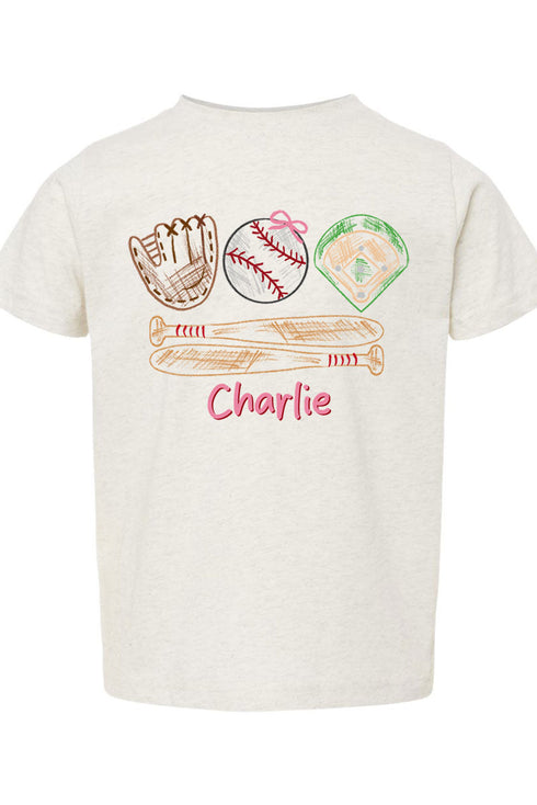 Toddler Personalized Grand Slam Kid Fine Jersey Tee *Personalize Your Name