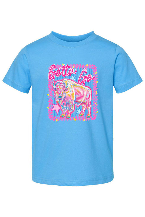 Toddler Gotta Go Buffalo Pink Fine Jersey Tee