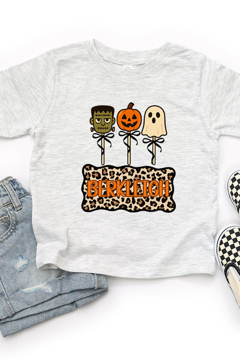 Toddler Personalized Leopard Halloween Pop Fine Jersey Tee *Personalize Your Name